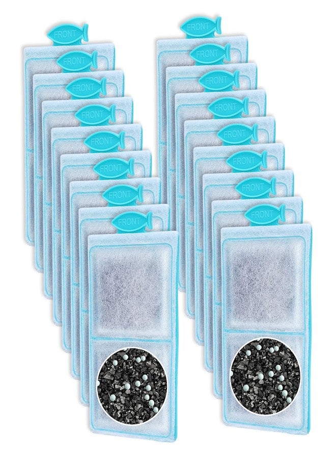 Cunina 16 Pack Fish Tank Filters Compatible with Top Fin PF-S Filter Cartridge, Upgraded PF-S Small Fish Tank Filters Compatible with Top Fin PF10 Power Filters, Fit for Topfin Aquarium Filter - Image 1